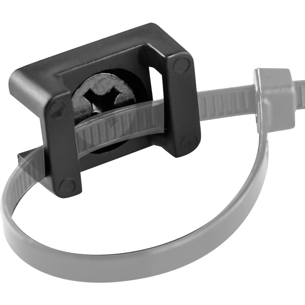 Cable Tie Mounts Pro-Grade Slim 100 Pack Black 9336866998955
