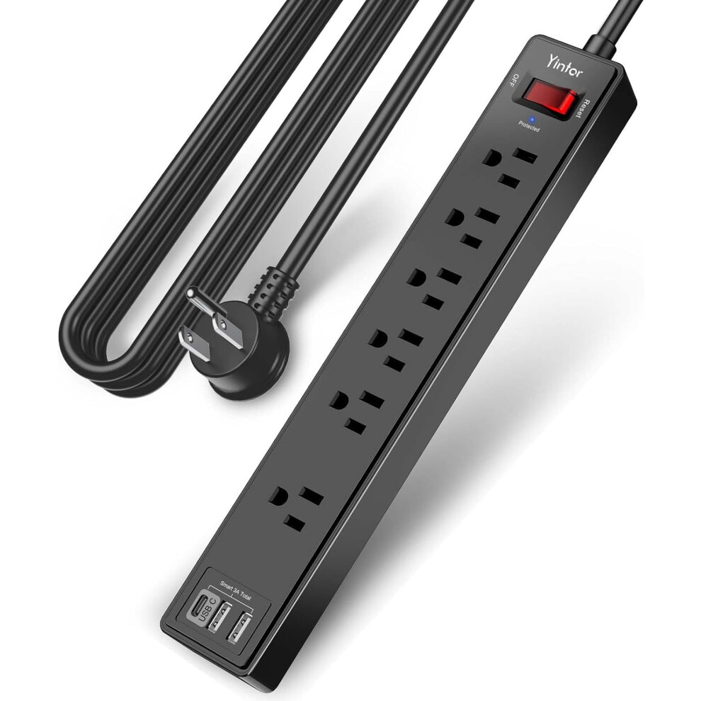 Surge Protector Power Strip 1680J 10Ft 6 Ac 3 Usb 9336866998375