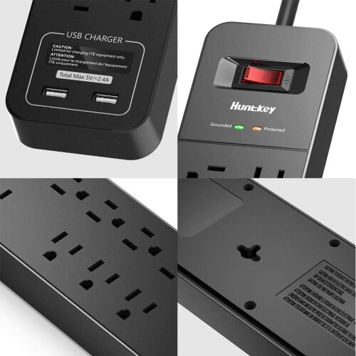 Power Strip Surge Protector with 12 Outlets and 2 USB-A 1