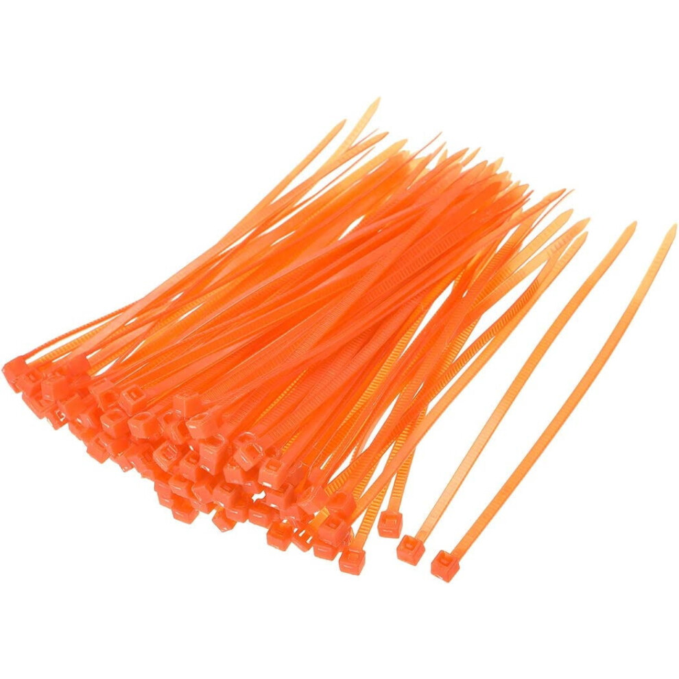 Nylon Cable Ties 4 Inch 0.09 Inch Width 500 Pcs Orange 9336866999235