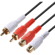 Câble d'extension RCA, adaptateur audio 2RCA, coupleur de câbles mâle/femelle, connecteur double rouge/blanc