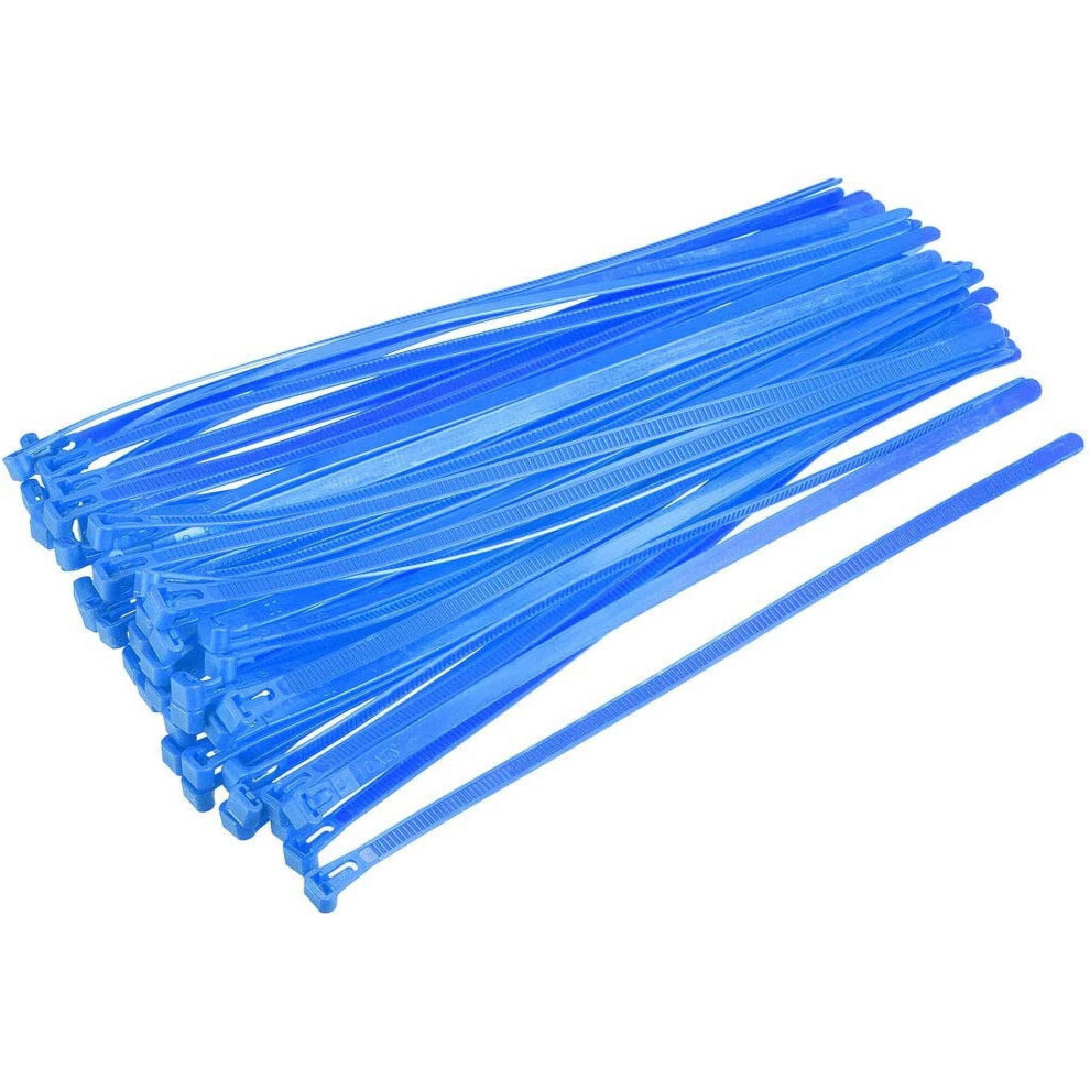 Reusable Nylon Cable Ties 18 X 0.3 Inch 40Pcs Blue 9336866999112