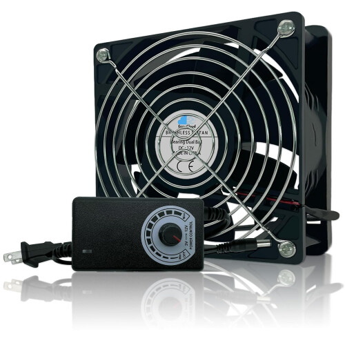 120mm PC axial fan with variable speed controller, 3–12V