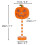 LED pumpkin bat night light wooden Halloween decor 6