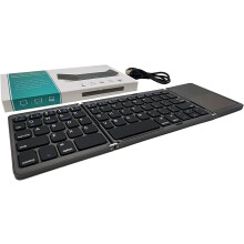 Foldable Bluetooth Keyboard with Touchpad 64 Keys