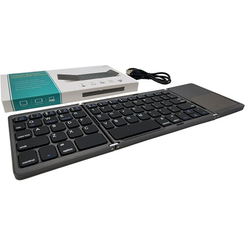 Foldable Bluetooth Keyboard with Touchpad 64 Keys