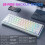 White Mechanical Gaming Keyboard 60% RGB Red Switch 3