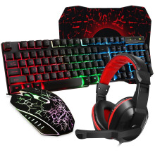 LED RGB backlight USB gaming keyboard black