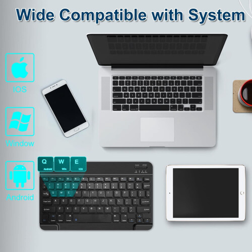 Bluetooth keyboard compatible with iPad iOS Windows Android 1