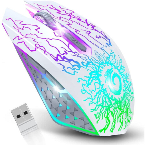 Wireless Gaming Mouse Rechargeable 2.4G USB Silent