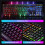 LED RGB backlight USB gaming keyboard black 6