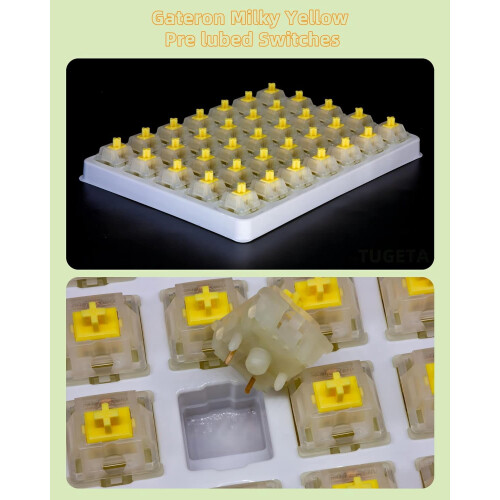 Gateron Milky Yellow Linear Switches 5-pin 2