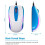 Wired USB Mouse 1200DPI Rainbow Breathing Light 4