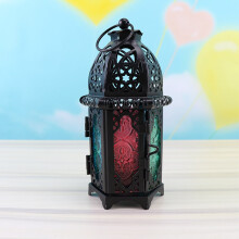 Vintage glass candle holder windproof lamp ornament