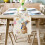 Easter table runner linen print 130x30cm 2