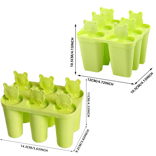 Bear-shaped ice lollipop mold, 1 piece 2