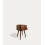 Minimalist Square 2-Drawer Bedside Table Dark Wood 3