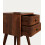 Minimalist Square 2-Drawer Bedside Table Dark Wood 6