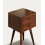 Minimalist Square 2-Drawer Bedside Table Dark Wood 7