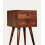 Minimalist Square 2-Drawer Bedside Table Dark Wood 5