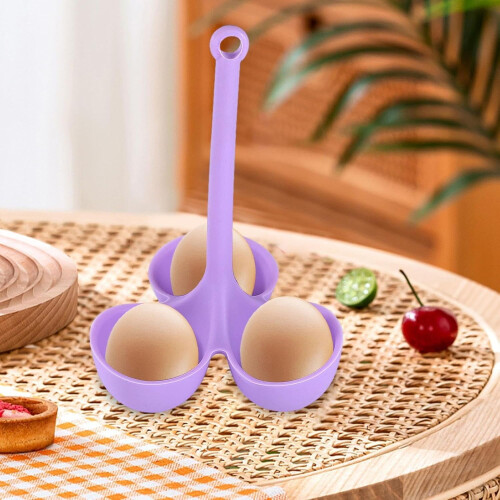 Silicone Egg Steamer Tray Heatproof 3-Grid Reusable 1