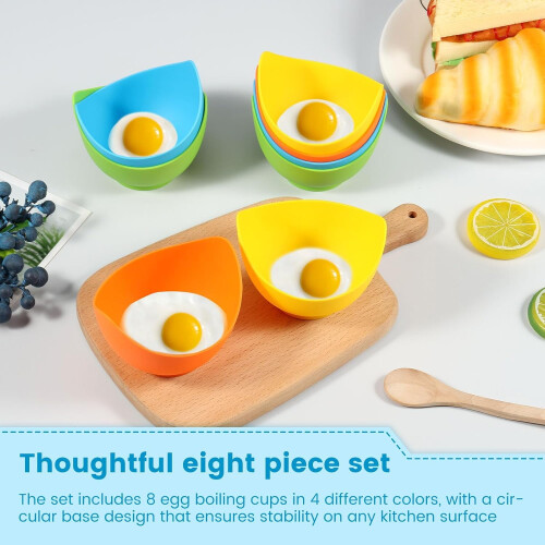Silicone Egg Poacher Cups Nonstick 8 Pcs 2