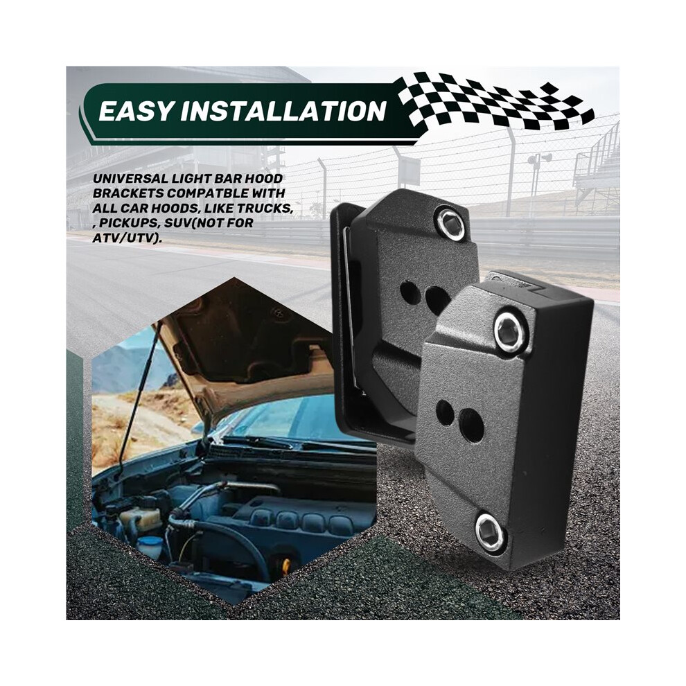 Led Bar Brackets Padding Universal Adjustable Hood Work Mounts For Off-Road Vehicles Trucks Tractors Light 6033727699954