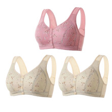 Soutien-gorge de sport en coton Ă fermeture avant pour femme, lot de 3