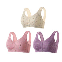 Beha met voorsluiting, katoen, draadloos, volledige dekking, 3-pack