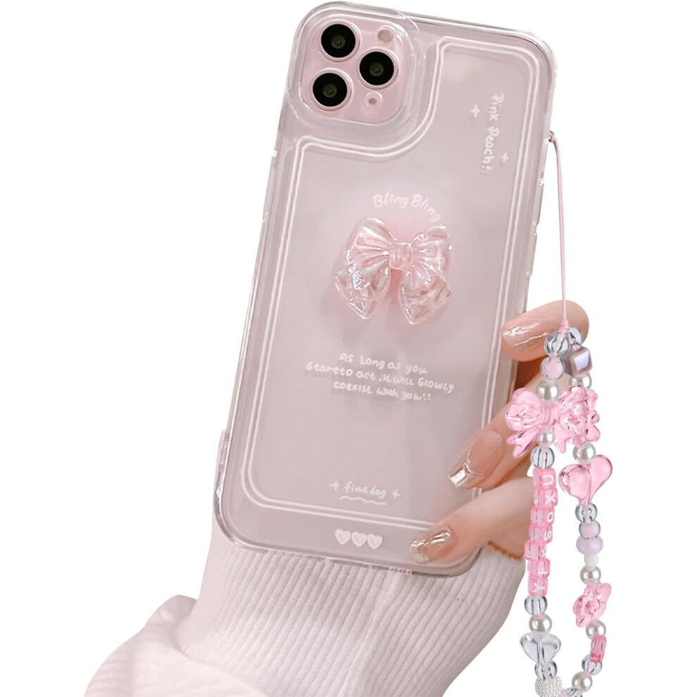 Iphone 11 Pro Clear Camera Lens Case With Bowknot Pink 902370108662
