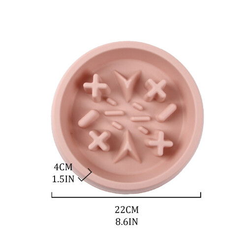 Tigela de alimentação lenta para cães, em silicone antiderrapante, com encaixe tipo quebra-cabeça, 21,8 cm (8,6 polegadas). 1