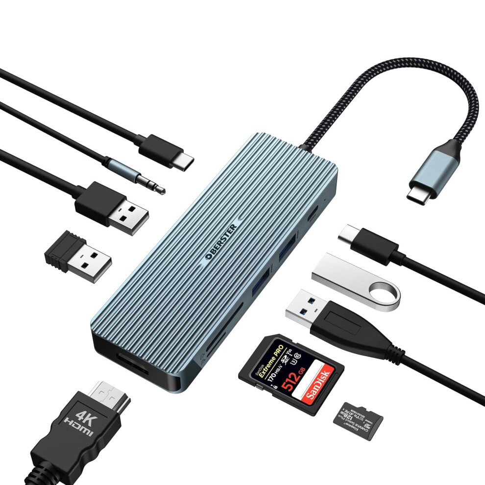 Usb C Hub Docking Station 10-In-1 With 4K Hdmi And 100W Pd 9336866007367