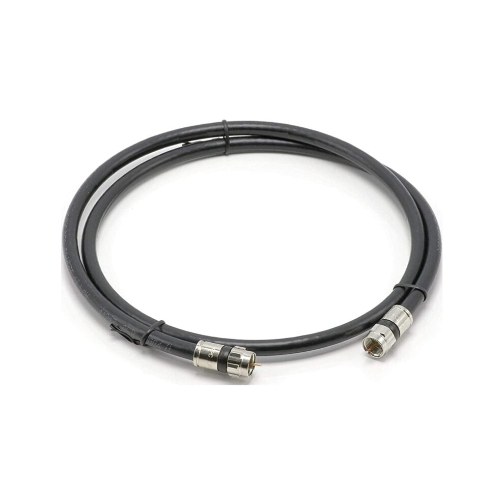 Rg6 Coaxial Cable 12 Feet Weatherproof F81 Connectors Black 9336866007008