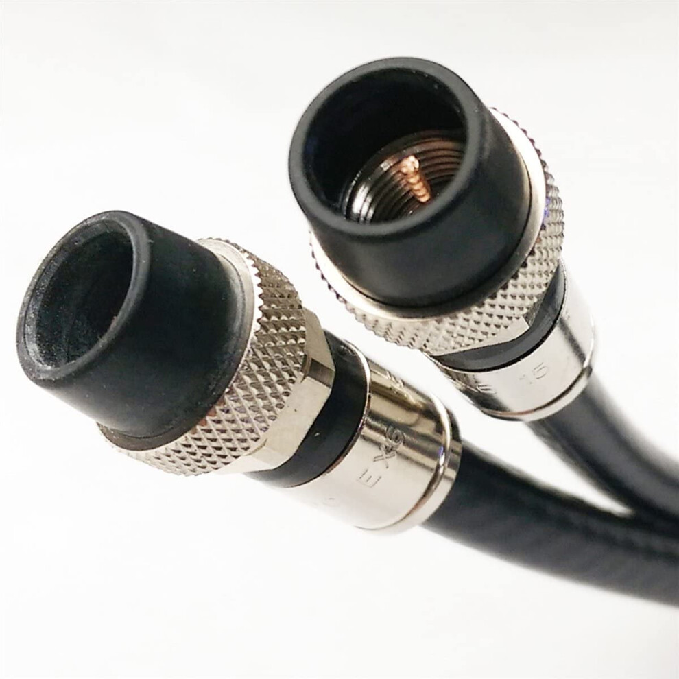 Rg6 Coaxial Cable 50 Ft Weatherproof Ul Cmr Rated Black 9336866006940