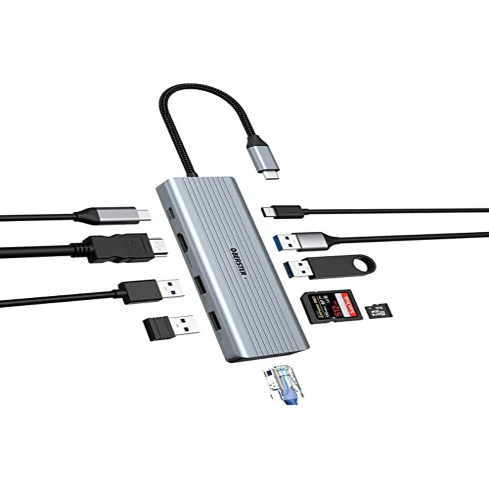 Usb C Hub 4K Hdmi 100W Pd Lan Sd Tf 10-In-1 9336866007503