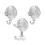 Traceless Suction Cup Door Hooks Set 3 pcs Transparent 1