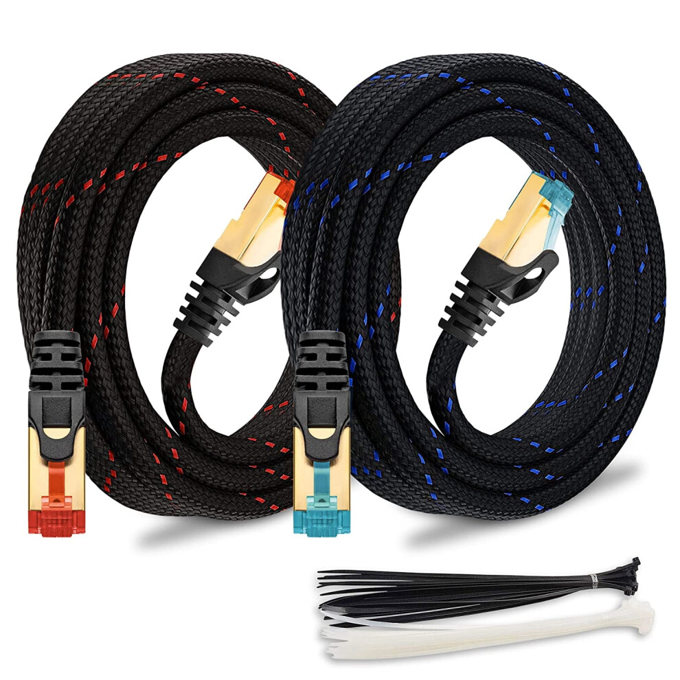 Cat 7 Ethernet Cable Braided 15 Ft 9336866016246