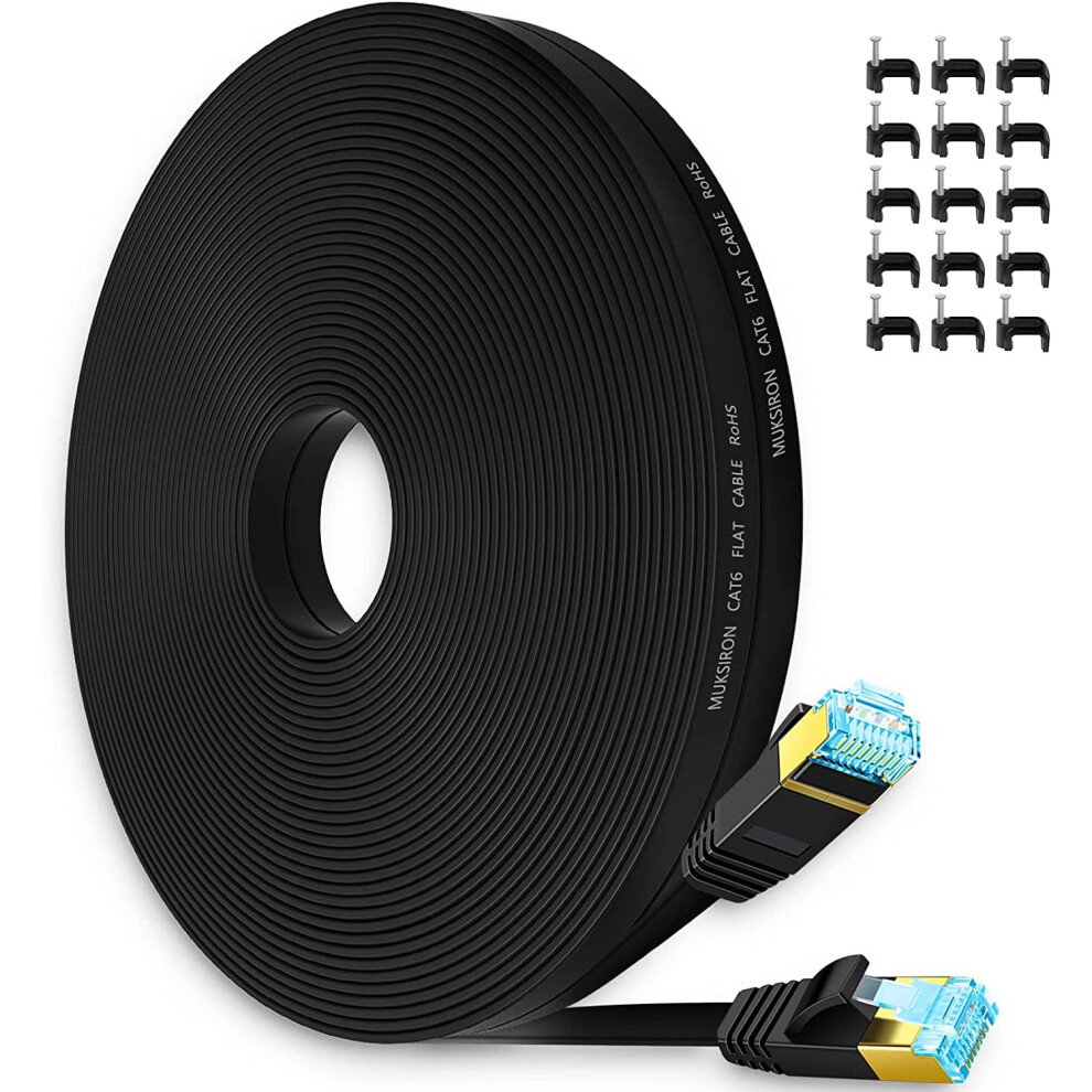 Cat6 Ethernet Cable Flat 75 Ft 9336866016161