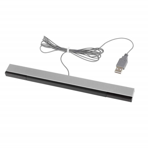 USB Wired Sensor Bar for  Replacement Infrared IR Ray Motion Sensor Signal Receiver for  System with Stand-Gray