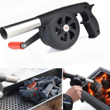 Portable hand-operated blower for BBQ and camping 1 pc