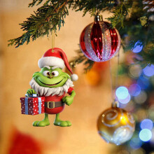 Grinch Acrylic Christmas Ornament Green Monster 1 Piece