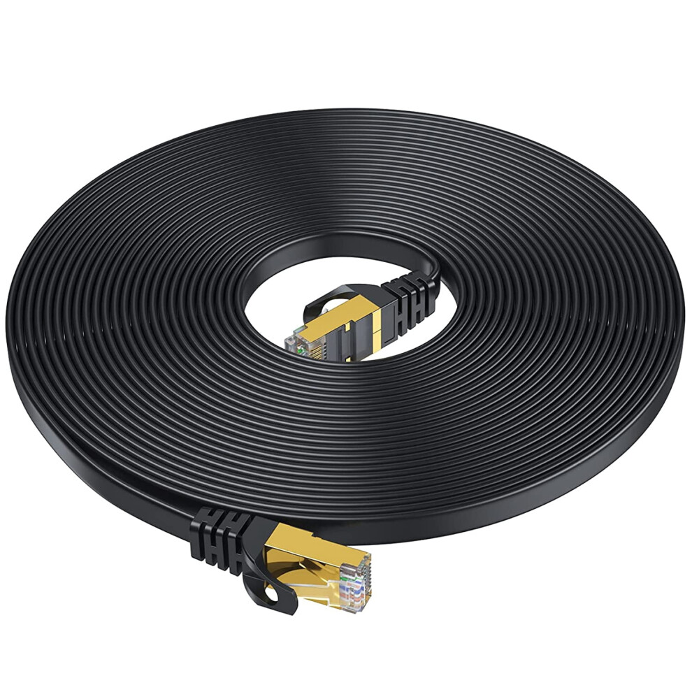 Cat 8 Ethernet Cable Flat 15 Ft 40 Gbps 2000 Mhz 9336866022261