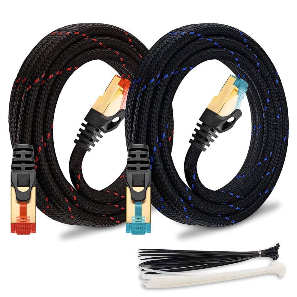 Cat 7 Ethernet Cable Braided 12 Ft 9336866022247
