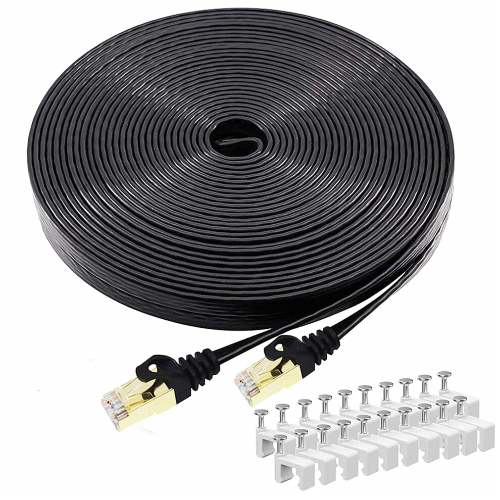 Cat 8 Ethernet Cable Flat 30 Ft 40 Gbps 2000 Mhz 9336866022308