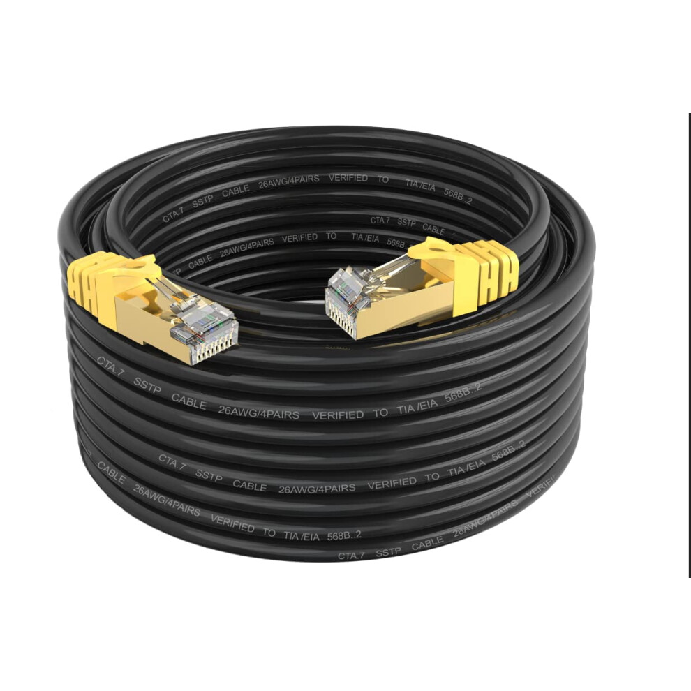 Cat 7 Ethernet Cable Outdoor 65 Ft 26Awg Gold 9336866021868
