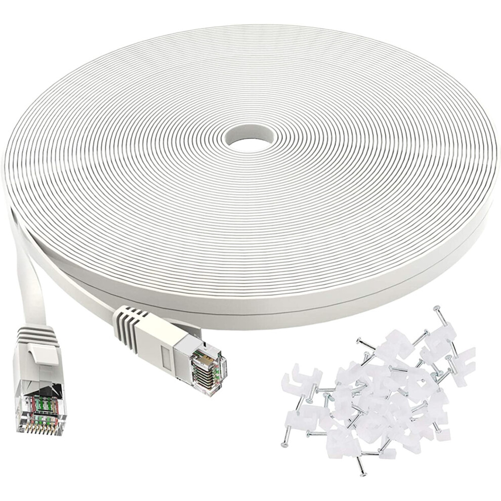 Cat6 Ethernet Cable 75 Ft Outdoor Indoor 10Gbps White 9336866022087
