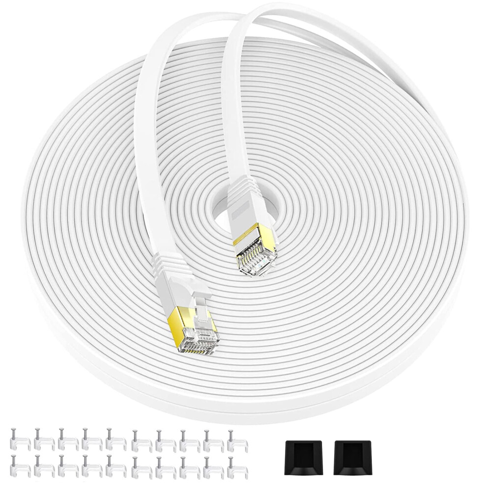 Cat6 Ethernet Cable Shielded Rj45 30 Ft Gold 9336866023466