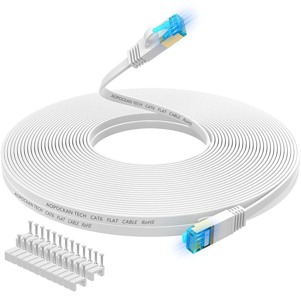 Cat 6 Ethernet Cable Flat 50 Ft 9336866022544
