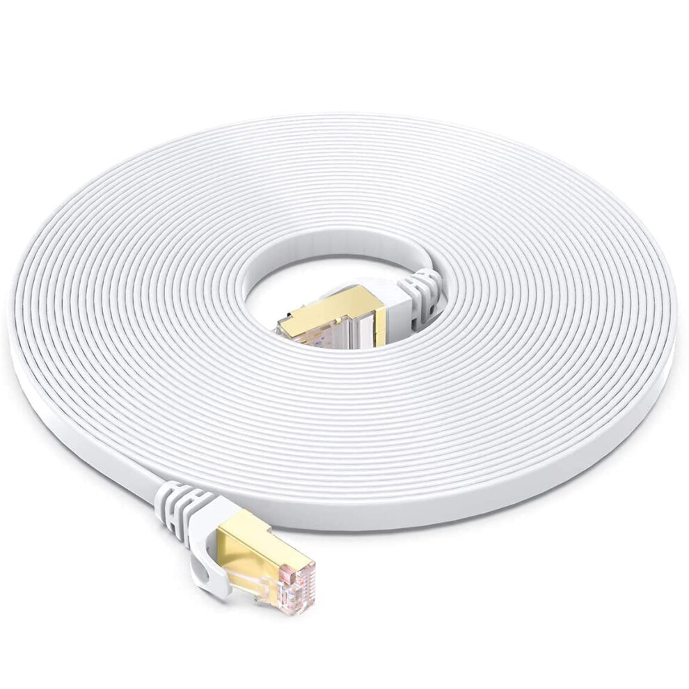 Cat8 Ethernet Cable Flat 15 Ft 40 Gbps 2000 Mhz 9336866023589