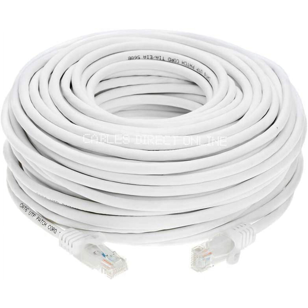 Cat5e Ethernet Patch Cable 50 Feet White 9336866024067